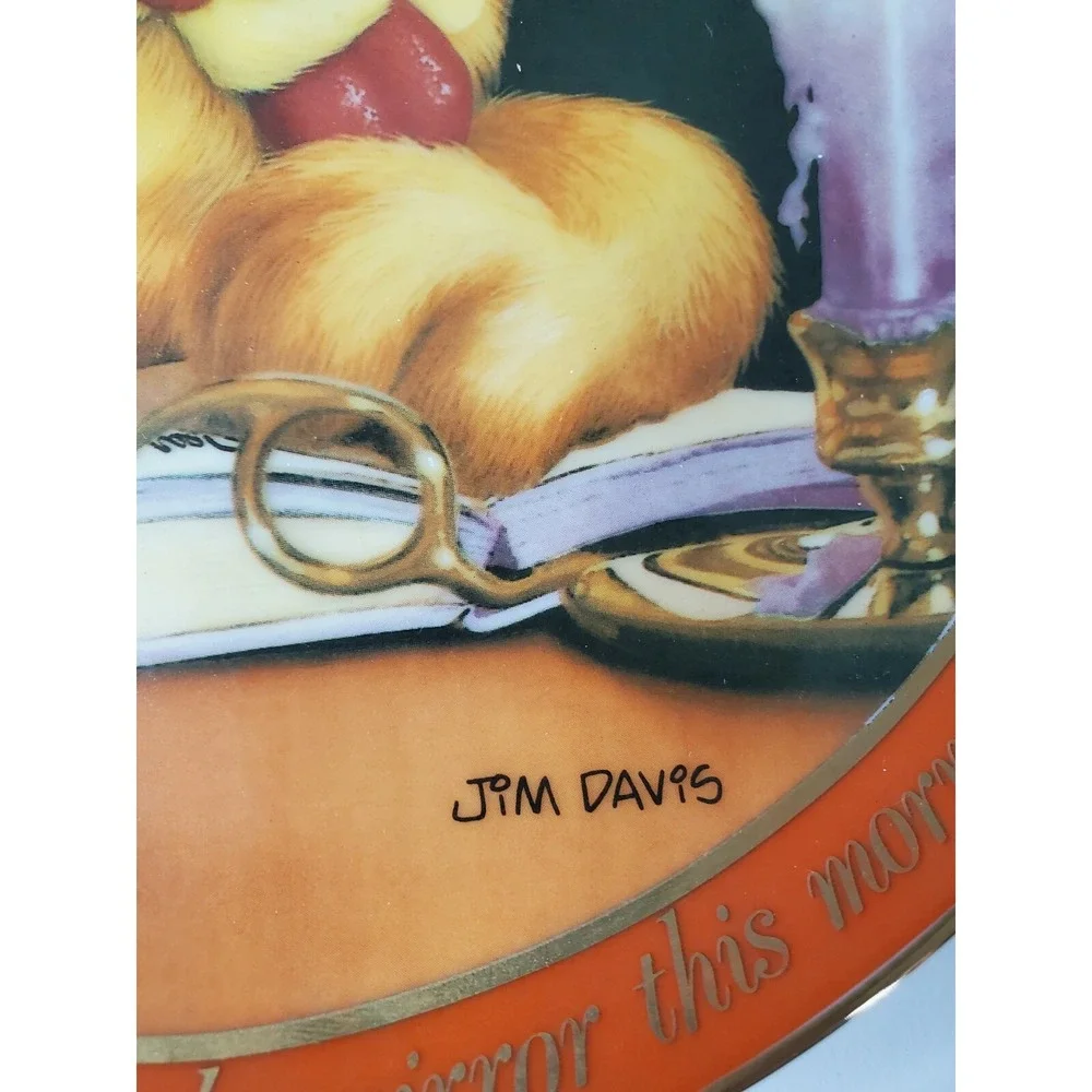 Garfield Cat Jim Davis Dear Diary Danbury Mint Plate The Charming Cat-1990